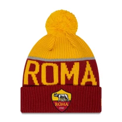 Uomo AS Roma Cappellini E Berretti|Cappellini E Berretti<Berretto Sport Knit logo Crest , Adulto, Rosso
