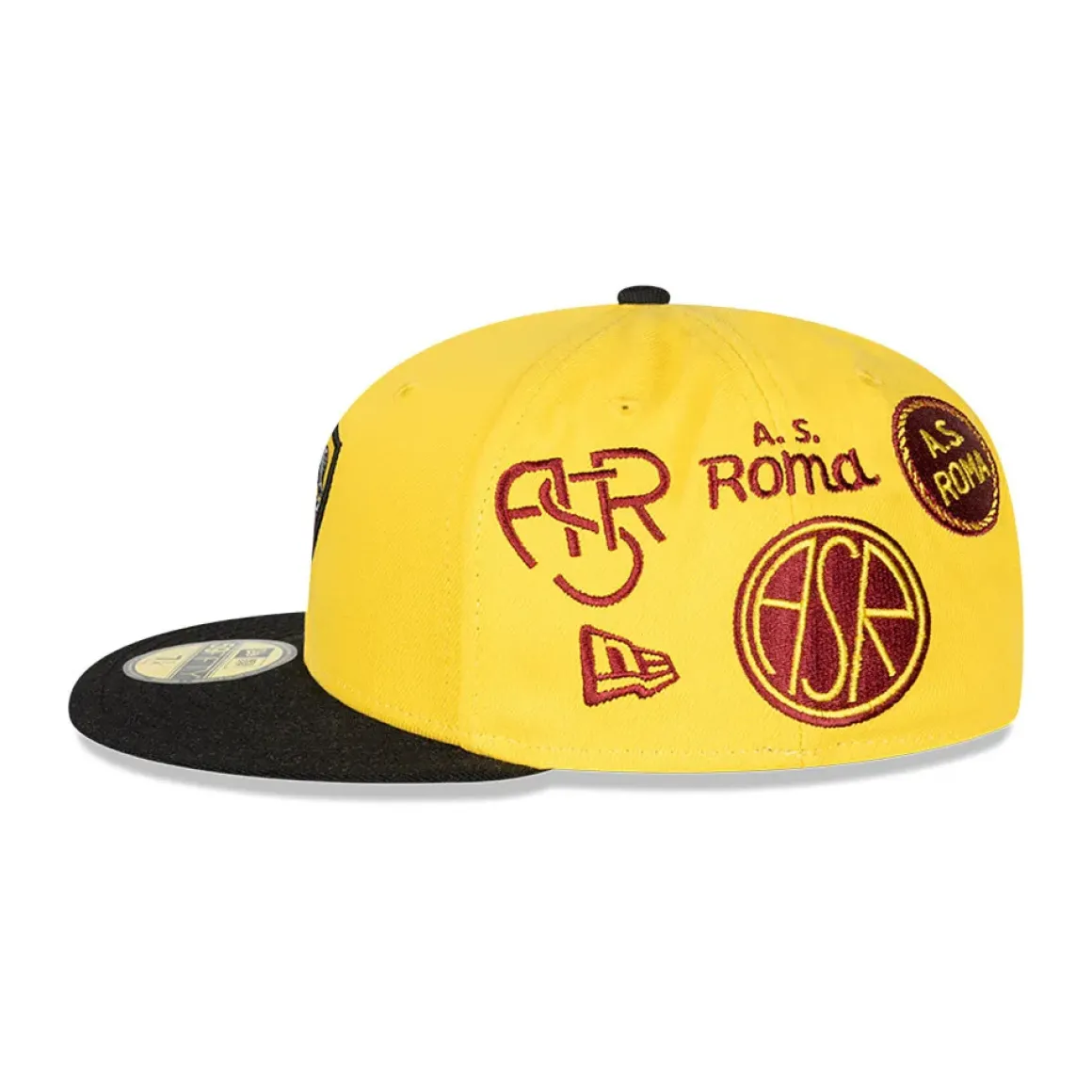 Donna AS Roma Cappellini E Berretti|Cappellini E Berretti<Cappellino Bicolore logo Crest 59Fifty New Era X , Adulto, Rosso