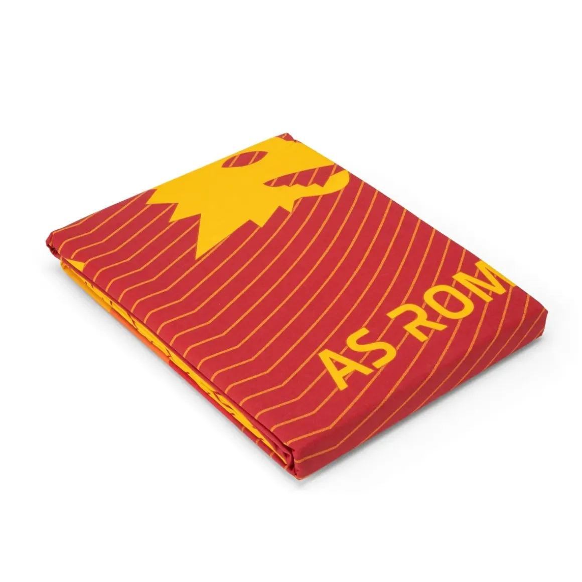 AS Roma Camera Da Letto<Completo da letto ad 1 piazza, set lenzuola e federa con logo lupetto – giallo-rosso