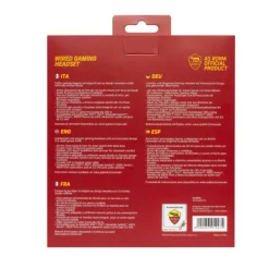 AS Roma Tech E Multimedia<Cuffie Gaming con Logo Lupetto