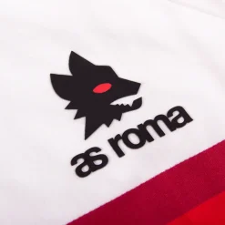 Uomo AS Roma Felpe<Felpa con cappuccio a righe retrò e logo lupetto , Adulto, Bianco