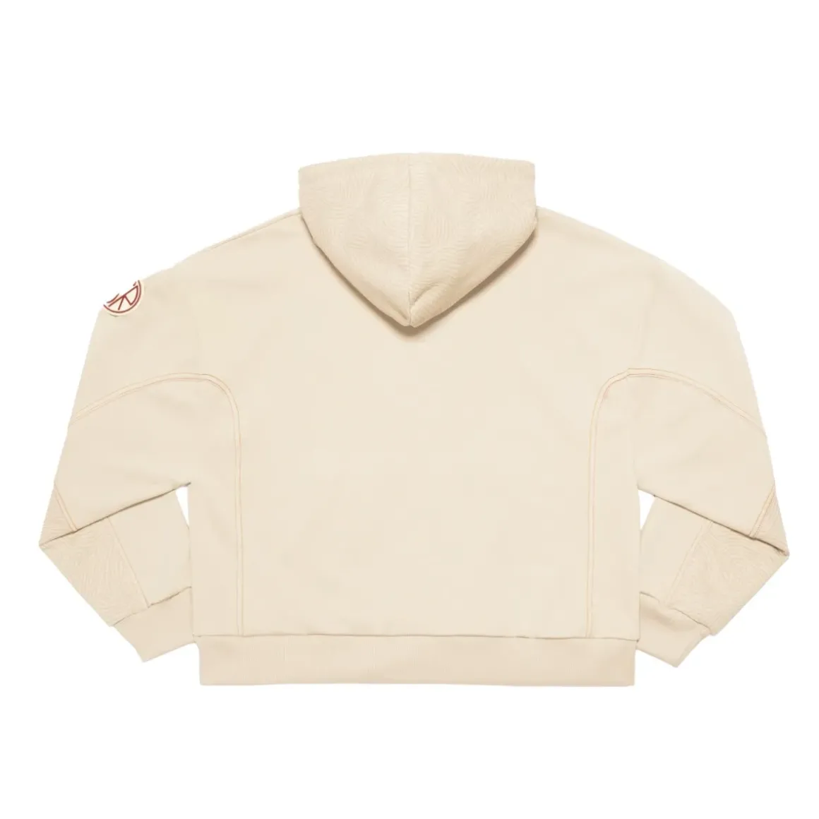 Donna AS Roma Felpe<Felpa con cappuccio cropped logo ASR, Donna, Crema