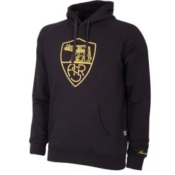 Uomo AS Roma Felpe<Felpa con cappuccio Heritage , Adulto, Nero