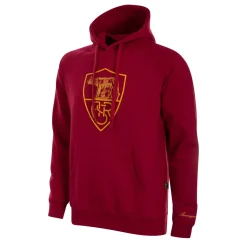 Uomo AS Roma Felpe<Felpa con cappuccio logo Crest Heritage Collection, Uomo, Rossa