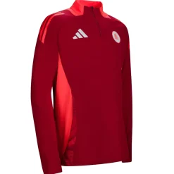 Uomo AS Roma Felpe<Felpa da Allenamento Coach con Zip a Metà , Rossa, Uomo