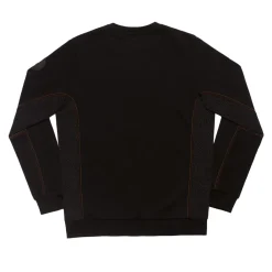 Uomo AS Roma Felpe<Felpa girocollo cotone logo ASR, Uomo, Nero