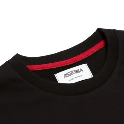 Uomo AS Roma Felpe<Felpa girocollo cotone logo ASR, Uomo, Nero