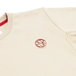 AS Roma Felpe<Felpa girocollo logo ASR, Bambini, Crema