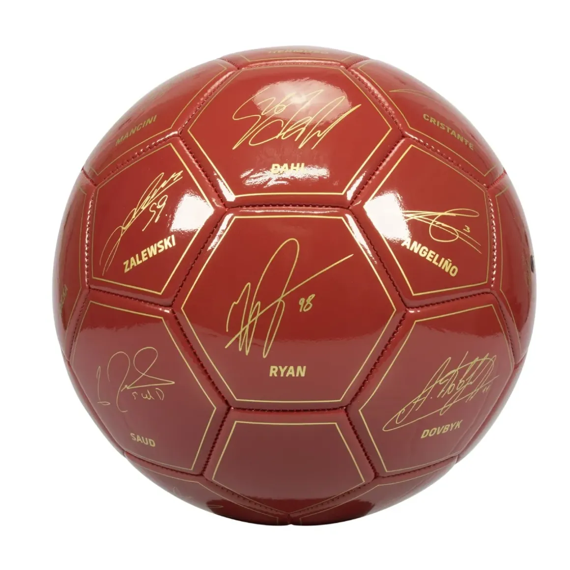 AS Roma Palloni<Pallone da calcio con autografi calciatori 2024/25, Taglia 5