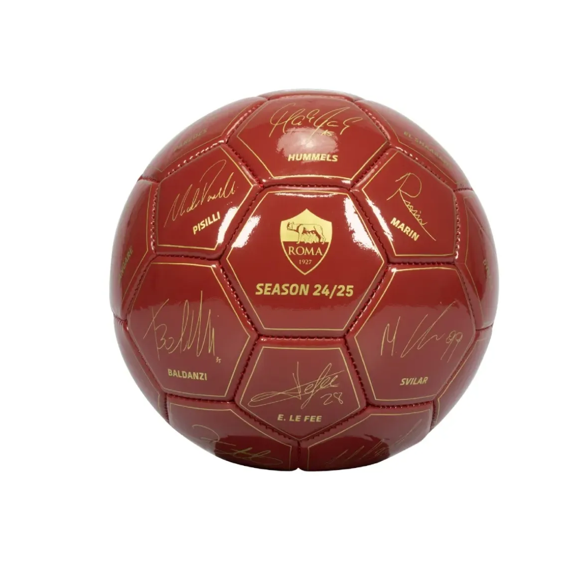 AS Roma Palloni<Pallone da calcio con autografi calciatori 2024/25, Taglia 1