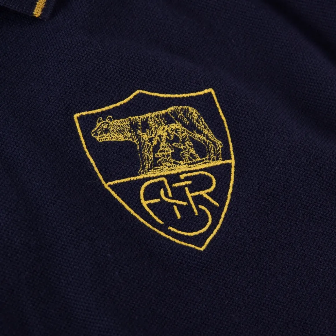 Uomo AS Roma T-shirts E Polo<Polo Heritage , Adulto, Blu