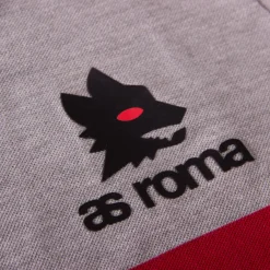 Uomo AS Roma T-shirts E Polo<Polo retrò a righe con logo Lupetto , Adulto, Grigio