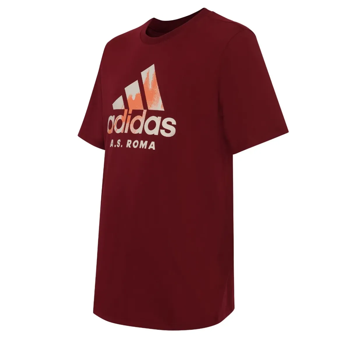 Uomo AS Roma T-shirts E Polo<T-shirt con Logo Adidas, Rosso