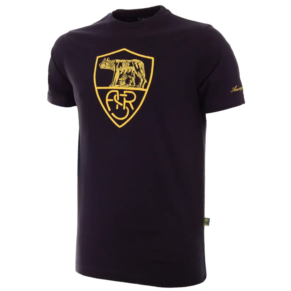 Uomo AS Roma T-shirts E Polo<T-shirt Heritage , Adulto, Nero