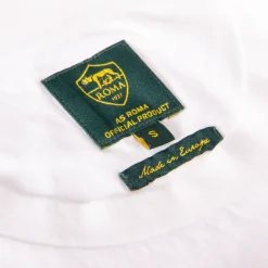 Uomo AS Roma T-shirts E Polo<T-shirt retrò righe e logo lupetto, Adulto, Bianco